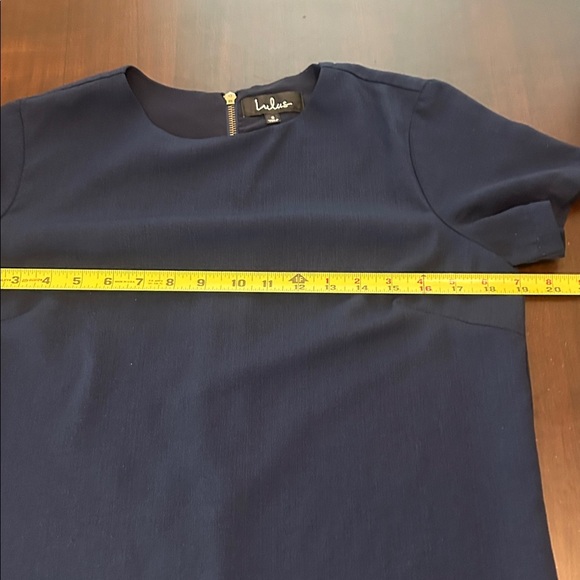 Lulu’s Shift And Shout Navy Short Sleeve Mini Dress Size Small - Picture 14 of 16